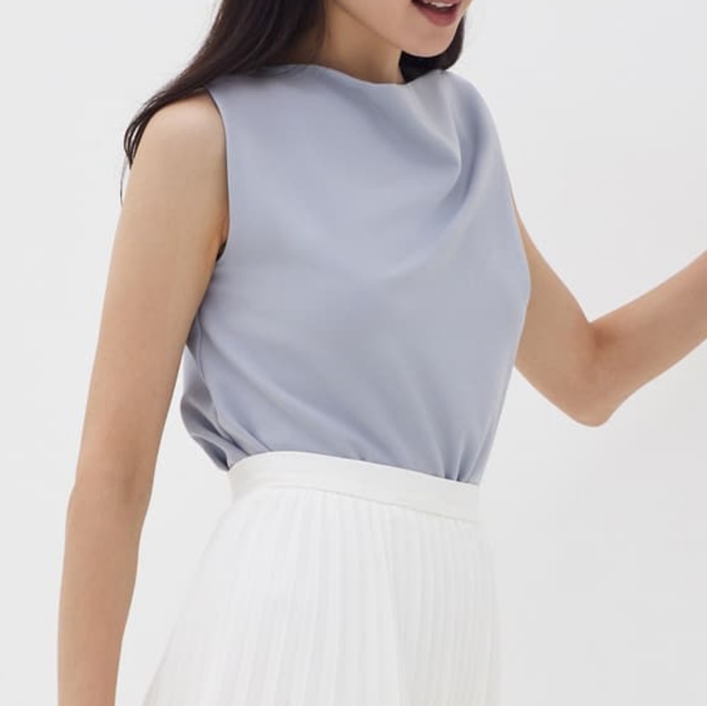 BUNDLE - Love, Bonito Womens Lindea Drape Shell Top (2022 Version) - Blue, S